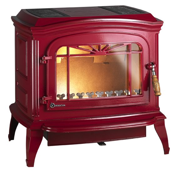 Piec wolnostojący INVICTA BRADFORD czerwona emalia