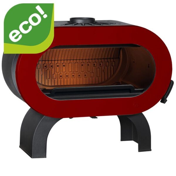 Piec wolnostojący INVICTA FIFTY ARCHE czerwona emalia