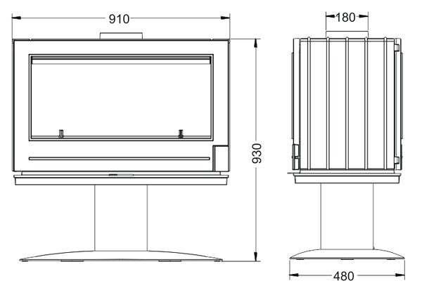 Piec wolnostojący INVICTA NELSON antracyt