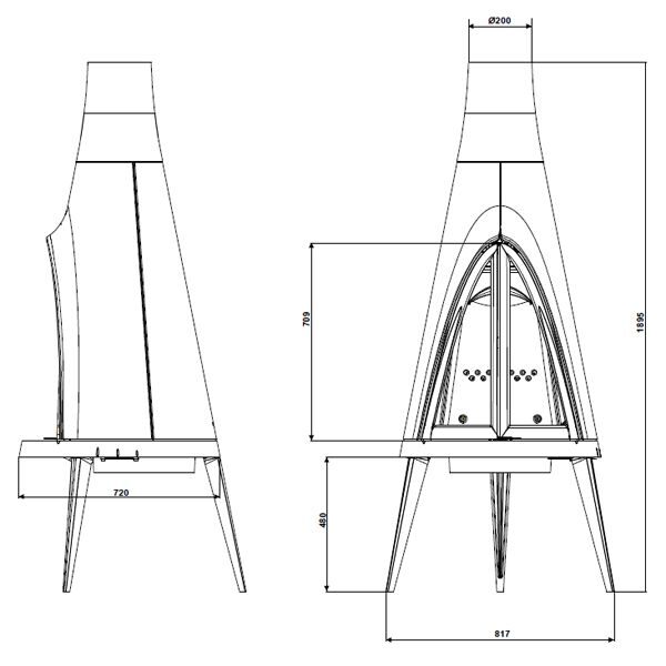 Piec wolnostojący INVICTA POW-WOW antracyt