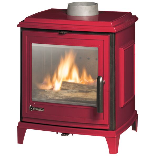 Piec wolnostojący INVICTA SEDAN S czerwona emalia