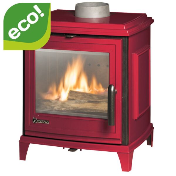 Piec wolnostojący INVICTA SEDAN S czerwona emalia