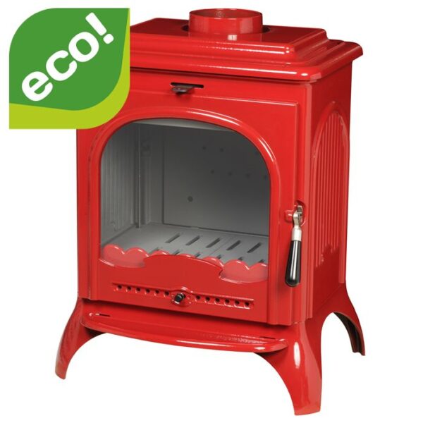 Piec wolnostojący INVICTA SEVILLE 2 czerwona emalia