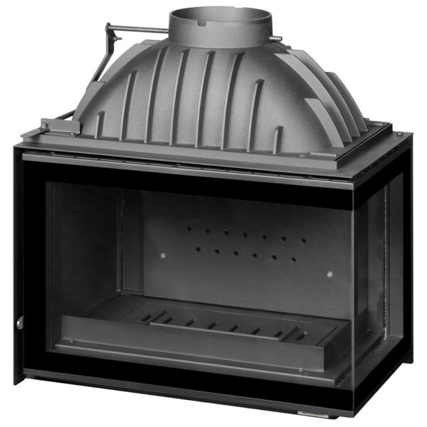 Wkład kominkowy UNIFLAM 700 PLUS ECO PBS DP giętą prawą boczną szybą i doprowadzeniem powietrza