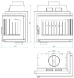 Wkład kominkowy UNIFLAM 600 DURO S 11,7kW prawa boczna szyba - obrazek 3