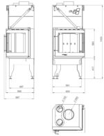 Wkład kominkowy UNIFLAM 660 DURO 10,2kW prawa boczna szyba - obrazek 3