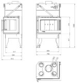 Wkład kominkowy UNIFLAM 760 DURO 10,8kW prawa boczna szyba - obrazek 3