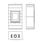 Piec wolnostojący THORMA Rivo 8 kW kominek modułowy biały - obrazek 3