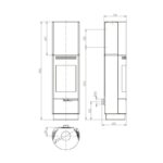 Piec wolnostojący THORMA Sevilla 7,5 kW czarny - obrazek 2