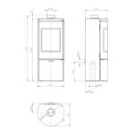 Piec wolnostojący THORMA Toledo steel 7,5 kW czarny - obrazek 2