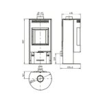 Piec wolnostojący THORMA Zaragoza 5 kW czarny - obrazek 2