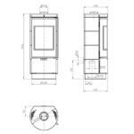 Piec wolnostojący THORMA Andorra extra 7,5 kW kamień Serpentino - obrazek 2
