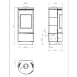 Piec wolnostojący THORMA Andorra plus 7,5 kW kafel biały - obrazek 2