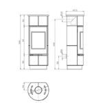 Piec wolnostojący THORMA Atika standard (Cadiz) 7,5 kW kamień Serpentino - obrazek 2