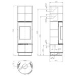 Piec wolnostojący THORMA Delia plus 7,5 kW kafel biały - obrazek 2