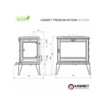 Piec wolnostojący KAWMET Premium ATHENA S12 ECO 12,3 kW - obrazek 11