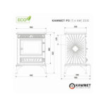 Piec wolnostojący KAWMET Standard P3 ECO 7,4 kW - obrazek 3