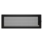 Kratka kominkowa wentylacyjna CLASSIC 17x48cm czarna z żaluzją