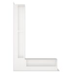 Kratka kominkowa wentylacyjna LOFT ANGLE narożna lewa 9x40x60cm biała - obrazek 3