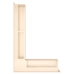 Kratka kominkowa wentylacyjna LOFT ANGLE narożna lewa 9x40x60cm kremowa - obrazek 3