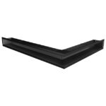 Kratka kominkowa wentylacyjna LOFT ANGLE narożna lewa 9x60x80cm czarna