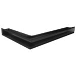 Kratka kominkowa wentylacyjna LOFT ANGLE narożna lewa 9x80x60cm czarna