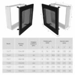 Kratka kominkowa wentylacyjna CLASSIC 17x48cm czarna - obrazek 3