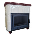 Piec kaflowy MARMI-DECOR BELLA 13 kW kremowo-brązowa - obrazek 2