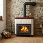 Piec kaflowy MARMI-DECOR BELLA 13 kW kremowo-brązowa - obrazek 4
