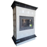 Piec kaflowy MARMI-DECOR MALAGA 13 kW biało-czarny - obrazek 3