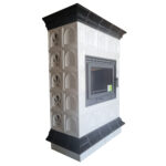 Piec kaflowy MARMI-DECOR MALAGA 13 kW biało-czarny - obrazek 5