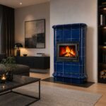 Piec kaflowy MARMI-DECOR ROMA 13 kW kobalt - obrazek 2